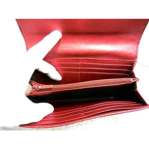 Gucci Metallic Magenta Chrome Xl Embossed Guccissima Leather Wallet - Picture 9 of 11